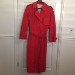 Red, Fully Lined Trench Coat